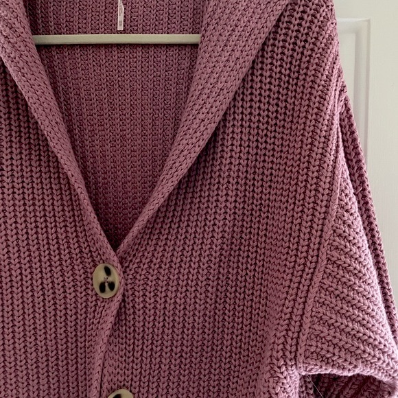 FREE PEOPLE Swim Too Deep Cardigan NWT Sz XS Smoked Pink - Picture 16 of 16